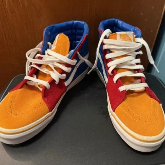 NWOT- Retro Vans Sk8-Hi colorblock suede multicolor – Unisex - 5Y / WM6.5 - RARE - Picture 6 of 16